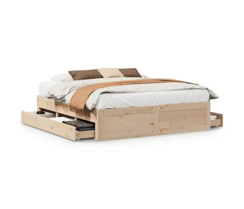 Voodiraam Ilma Madratsita Sahtlite, 200 X 200 cm Männipuit