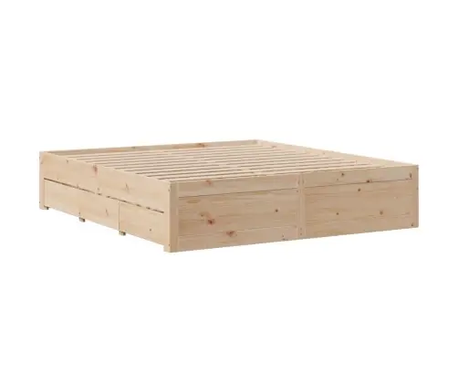 Voodiraam Ilma Madratsita Sahtlite, 200 X 200 cm Männipuit