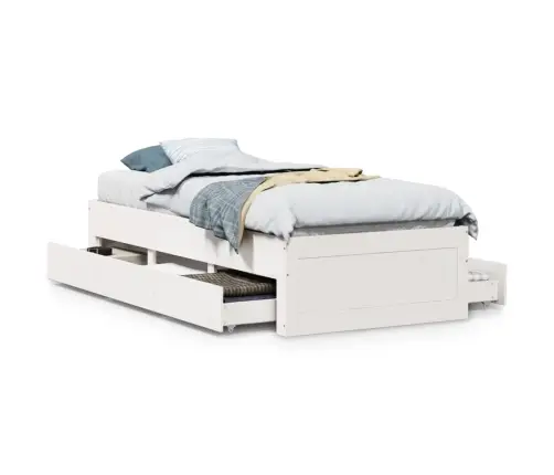 Voodiraam Ilma Madratsita Sahtlitega, 90 X 200 cm Männipuit