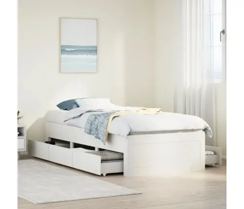 Voodiraam Ilma Madratsita Sahtlitega, 90 X 200 cm Männipuit