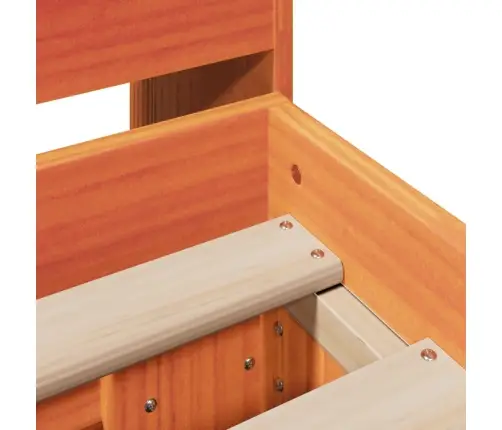 Gulta Bez Matrača, Vaska Brūnas, 200X200 Cm, Priedes Masīvkoks Vidaxl