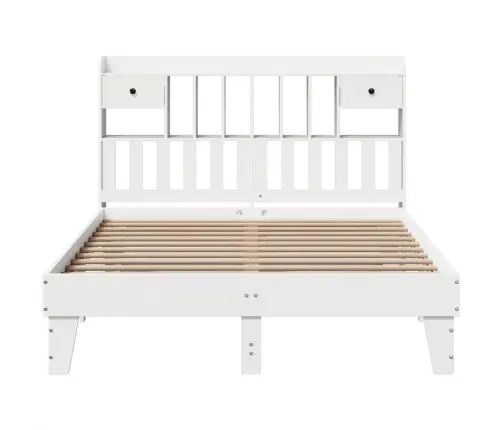 Lovos Rėmas Be Čiužinio, Baltas, 160X200cm Pušies Masyvas