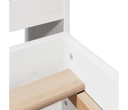 Gulta Bez Matrača, Balts, 150X200 Cm, Priedes Masīvkoks Vidaxl