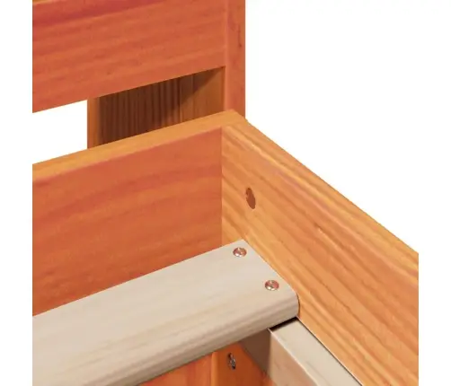 Gulta Bez Matrača, Vaska Brūnas, 140X200 Cm, Priedes Masīvkoks Vidaxl