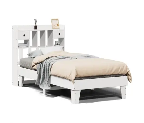 Lovos Rėmas Be Čiužinio, Baltas, 90X200cm Pušies Masyvas