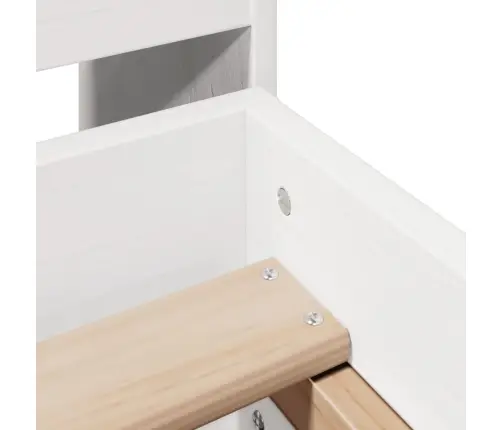 Lovos Rėmas Be Čiužinio, Baltas, 135X190cm Pušies Masyvas