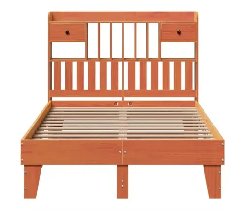 Lovos Rėmas Be Čiužinio, Vaško Rudas, 135X190cm Pušies Masyvas