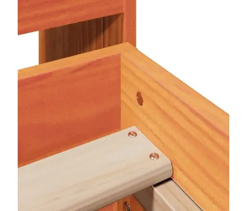 Lovos Rėmas Be Čiužinio, Vaško Rudas, 135X190cm Pušies Masyvas