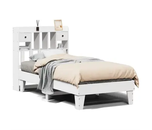 Voodiraam Ilma Madratsita, Valge, 90 X 190 cm Männipuit