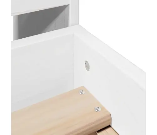 Voodiraam Ilma Madratsita, Valge, 90 X 190 cm Männipuit