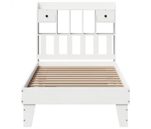 Voodiraam Ilma Madratsita, Valge, 75 X 190 cm Männipuit