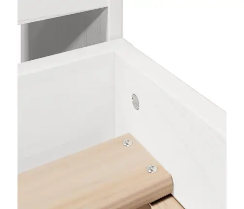 Voodiraam Ilma Madratsita, Valge, 75 X 190 cm Männipuit