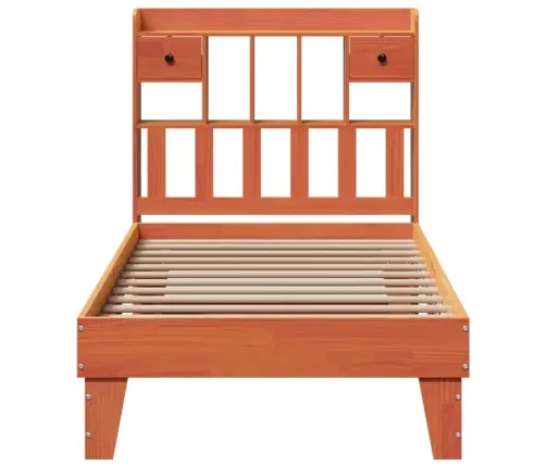 Gulta Bez Matrača, Vaska Brūnas, 90X190 Cm, Priedes Masīvkoks Vidaxl