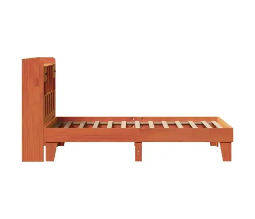 Gulta Bez Matrača, Vaska Brūnas, 90X190 Cm, Priedes Masīvkoks Vidaxl