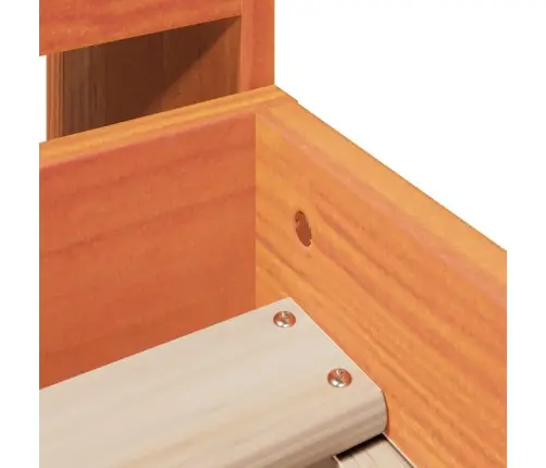 Gulta Bez Matrača, Vaska Brūnas, 90X190 Cm, Priedes Masīvkoks Vidaxl