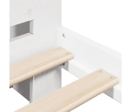 Gulta Ar Grāmatu Plauktu, Bez Matrača, 180X200 Cm, Priedes Koks Vidaxl