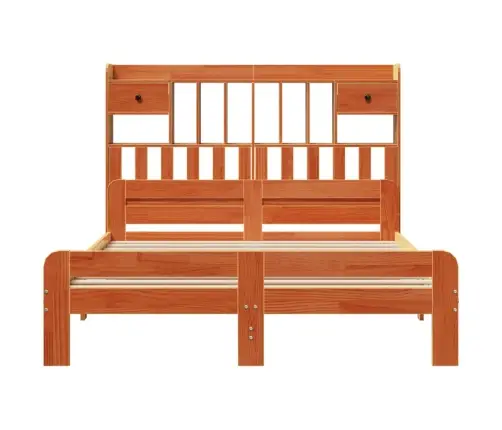 Lova Su Knygų Spinta Be Čiužinio, Ruda, 160X200cm Pušis