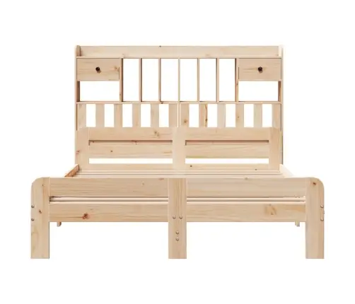 Lova Su Knygų Spinta Be Čiužinio, 150X200cm Pušies Masyvas