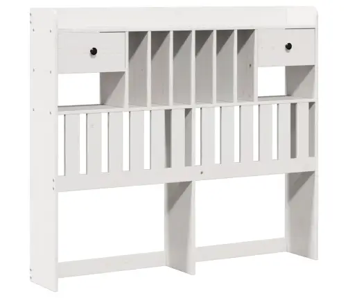 Gulta Ar Grāmatu Plauktu, Bez Matrača, 135X190 Cm, Priedes Koks Vidaxl