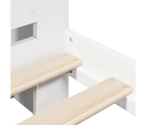 Gulta Ar Grāmatu Plauktu, Bez Matrača, 135X190 Cm, Priedes Koks Vidaxl