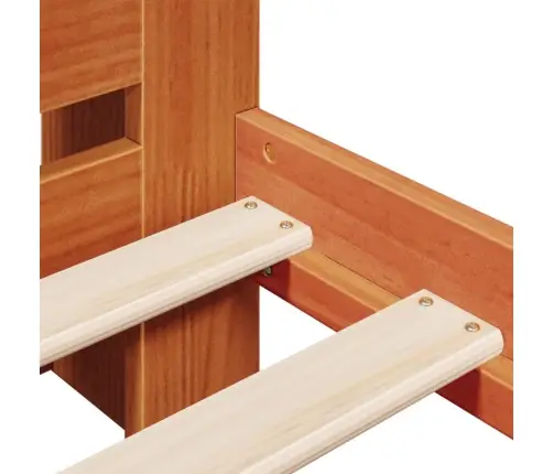 Gulta Ar Grāmatu Plauktu, Bez Matrača, 135X190 Cm, Priedes Koks Vidaxl