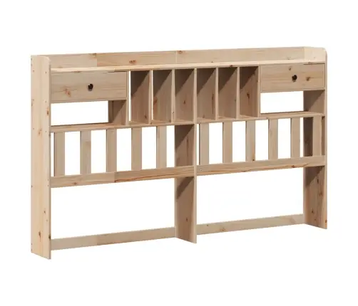 Lova Su Knygų Spinta Be Čiužinio, 180X200cm Pušies Masyvas