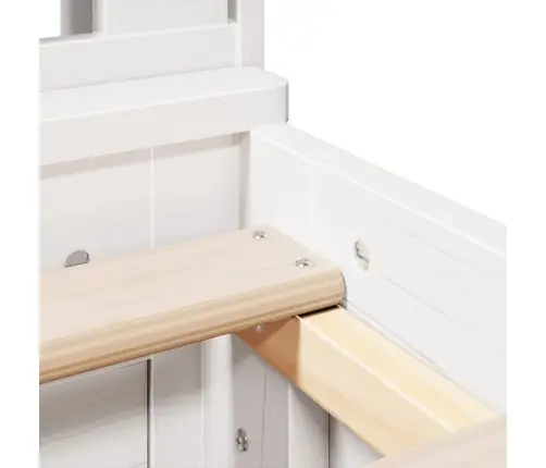 Gulta Ar Grāmatu Plauktu, Bez Matrača, 160X200 Cm, Priedes Koks Vidaxl