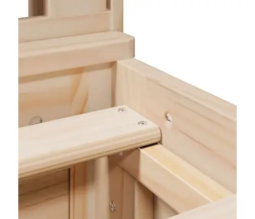 Gulta Ar Grāmatu Plauktu, Bez Matrača, 150X200 Cm, Priedes Koks Vidaxl