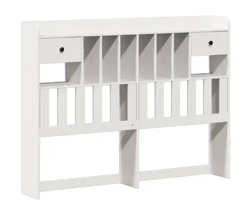 Lova Su Knygų Spinta Be Čiužinio, Balta, 150X200cm Pušis