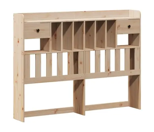 Lova Su Knygų Spinta Be Čiužinio, 140X200cm Pušies Masyvas