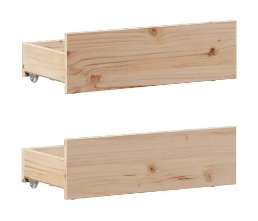 Riiuliga Voodi Ilma Madratsita, 100 X 200 cm Männipuit