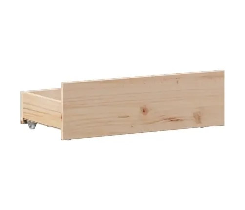 Riiuliga Voodi Ilma Madratsita, 100 X 200 cm Männipuit