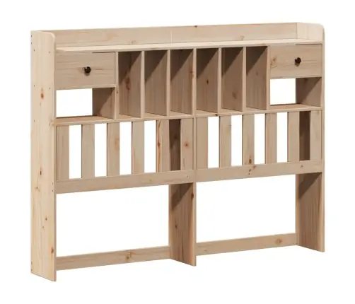 Gulta Ar Grāmatu Plauktu, Bez Matrača, 140X190 Cm, Priedes Koks Vidaxl