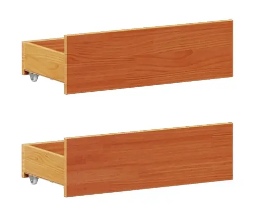 Lova Su Knygų Spinta Be Čiužinio, Ruda, 140X190cm Pušis