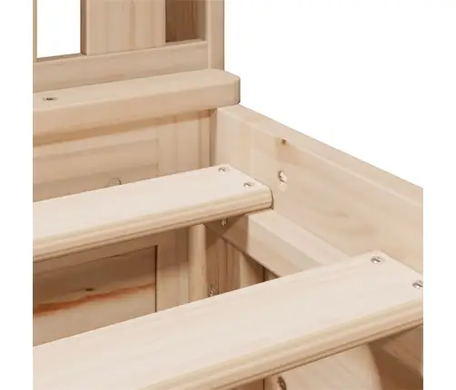 Lova Su Knygų Spinta Be Čiužinio, 135X190cm Pušies Masyvas