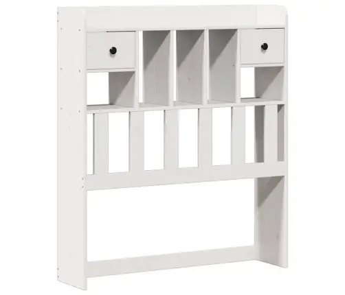 Lova Su Knygų Spinta Be Čiužinio, Balta, 90X190cm Pušis