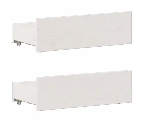 Riiuliga Voodiraam Ilma Madratsita, Valge, 75X190 cm Männipuit