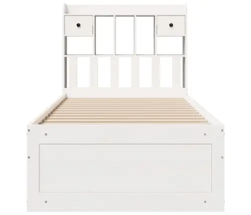 Gulta Ar Grāmatu Plauktu, Bez Matrača, 90X200 Cm, Priedes Koks Vidaxl