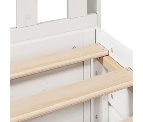 Gulta Ar Grāmatu Plauktu, Bez Matrača, 140X190 Cm, Priedes Koks Vidaxl