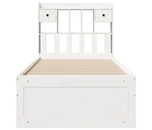 Gulta Ar Grāmatu Plauktu, Bez Matrača, 75X190 Cm, Priedes Koks Vidaxl