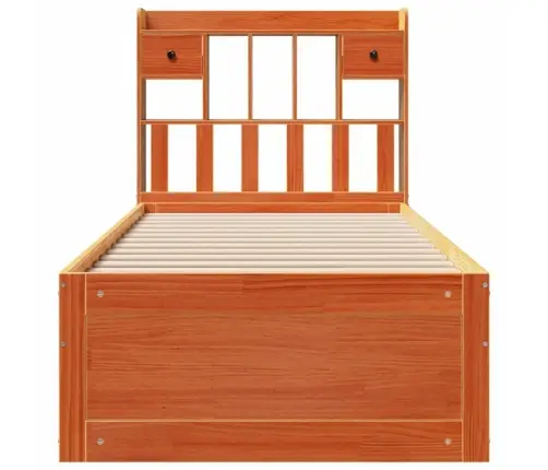 Lova Be Čiužinio/Su Knygų Lentyna, Ruda, 75X190cm Pušis