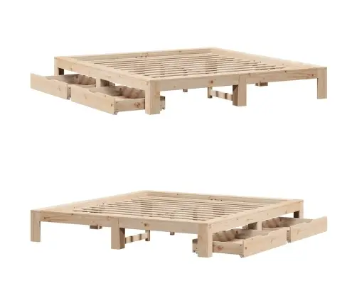 Voodiraam Ilma Madratsita, 180 X 200 cm Männipuit