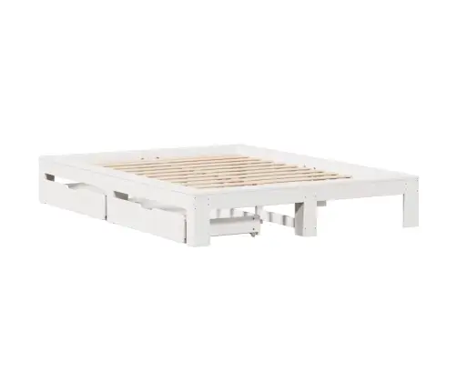 Voodiraam Ilma Madratsita, Valge, 160 X 200 cm Männipuit