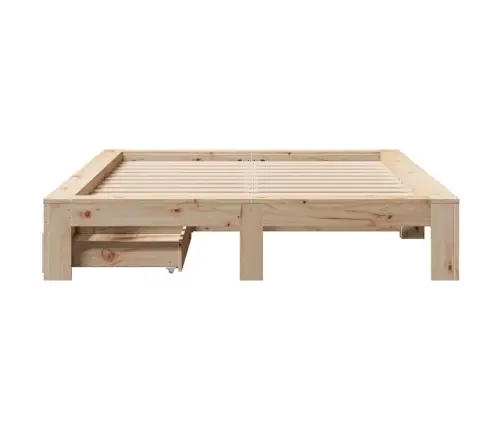 Gulta Bez Matrača, 140X200 Cm, Priedes Masīvkoks Vidaxl