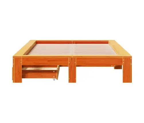 Voodiraam Ilma Madratsita, Vahapruun, 120 X 200 cm Männipuit