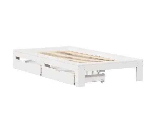 Lovos Rėmas Be Čiužinio, Baltas, 90X200cm Pušies Masyvas