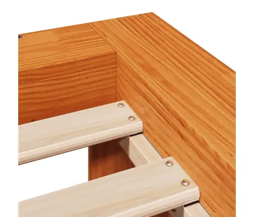 Gulta Bez Matrača, Vaska Brūnas, 90X200 Cm, Priedes Masīvkoks Vidaxl