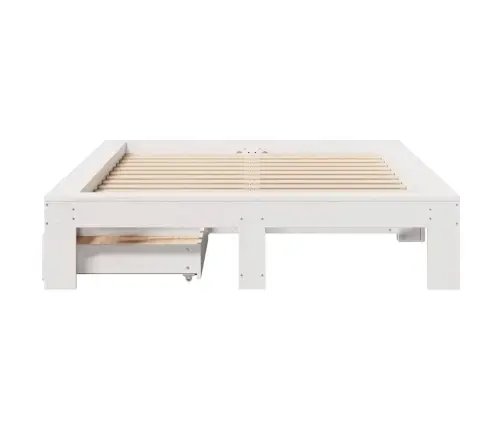 Lovos Rėmas Be Čiužinio, Baltas, 120X190cm Pušies Masyvas