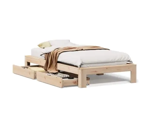 Lovos Rėmas Su Be Čiužinio, 75X190cm Pušies Masyvas