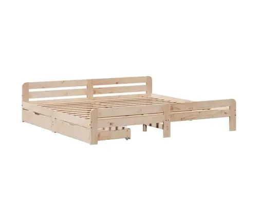 Gulta Bez Matrača, 200X200 Cm, Priedes Masīvkoks Vidaxl